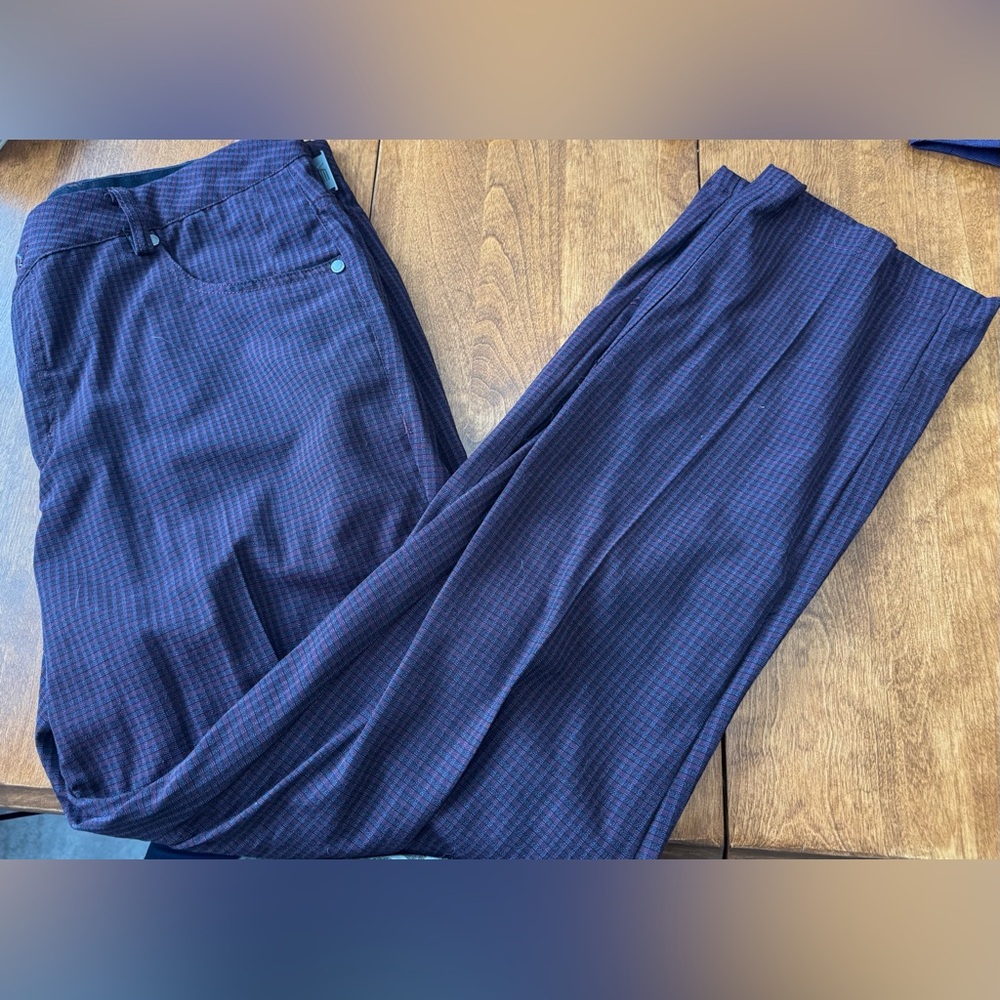 Vincent d’Amérique Blue and Red Dress Pants